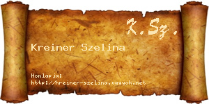 Kreiner Szelina névjegykártya